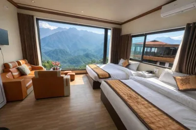 Triple Room with Mountain View — Sapa May Ecolodge
